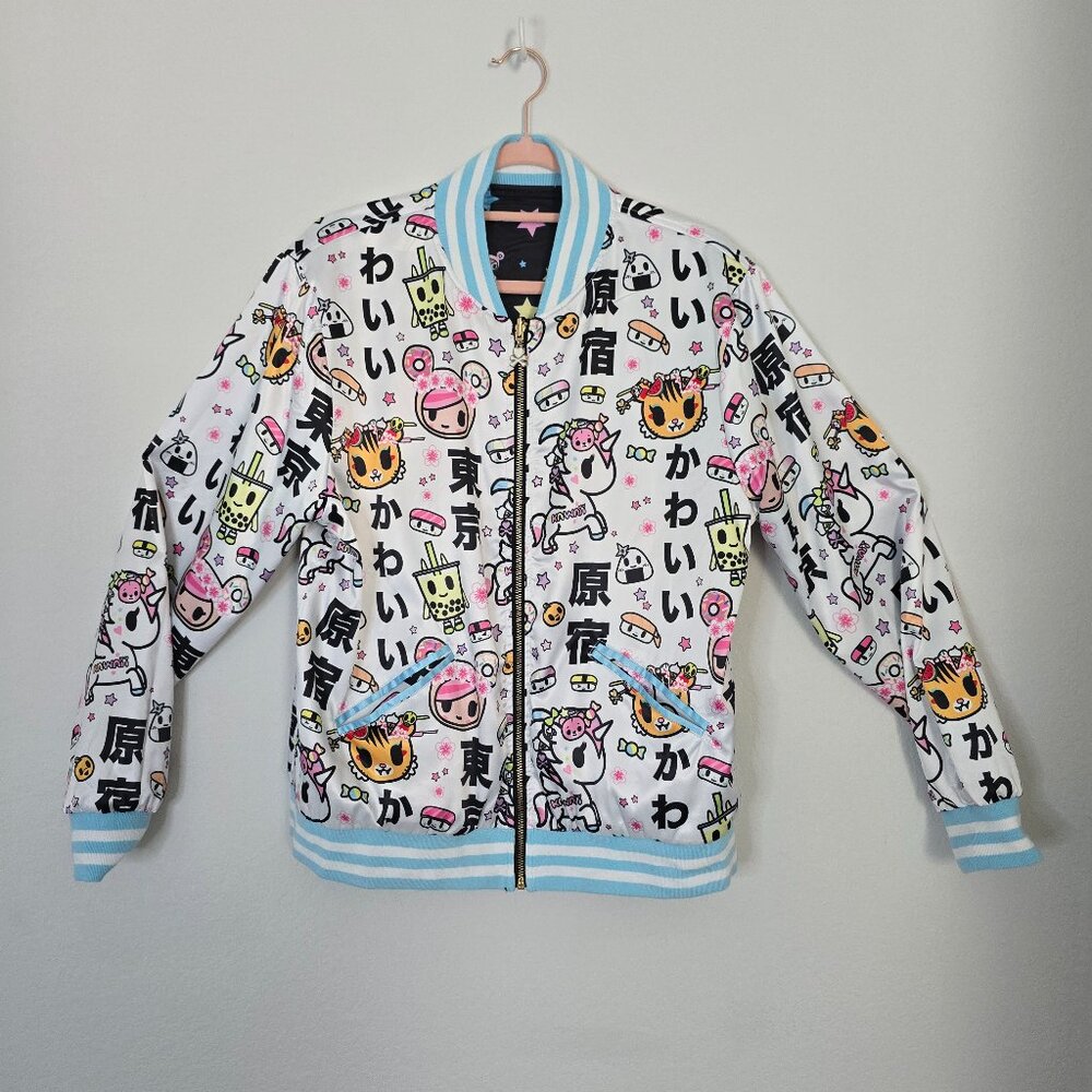 NWOT RARE TOKIDOKI DOLLS KILL Reversible Satin Jacket Size L